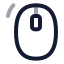 Mouseleftclick icon with twotone rounded style