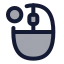Mouseleftclick icon with duotone rounded style