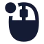 Mouseleftclick icon with solid sharp style