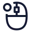 Mouseleftclick icon with stroke sharp style
