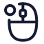 Mouseleftclick icon with stroke standard style