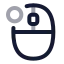 Mouseleftclick icon with twotone rounded style