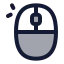 Mouseleftclick icon with duotone standard style