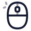 Mouseleftclick icon with twotone rounded style