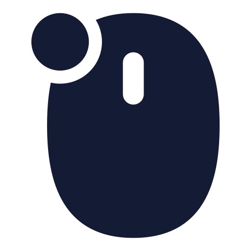 Mouse Left Icon in Solid Rounded style