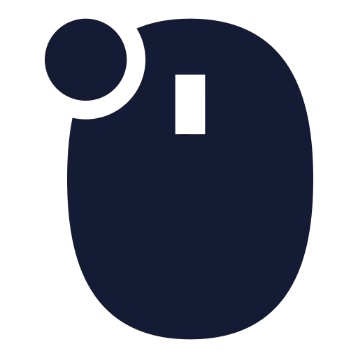 Mouse Left Icon in Solid Sharp style