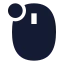 Mouseleft icon with solid sharp style