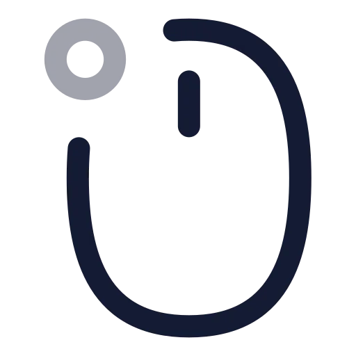 Mouse Left Icon in Twotone Rounded style