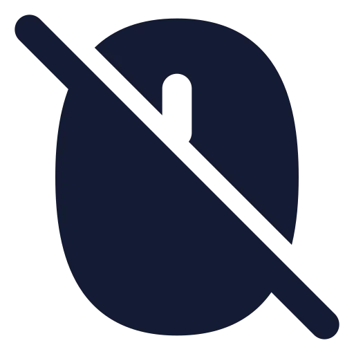 Mouse Off Icon in Solid Rounded style