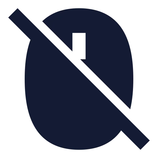 Mouse Off Icon in Solid Sharp style