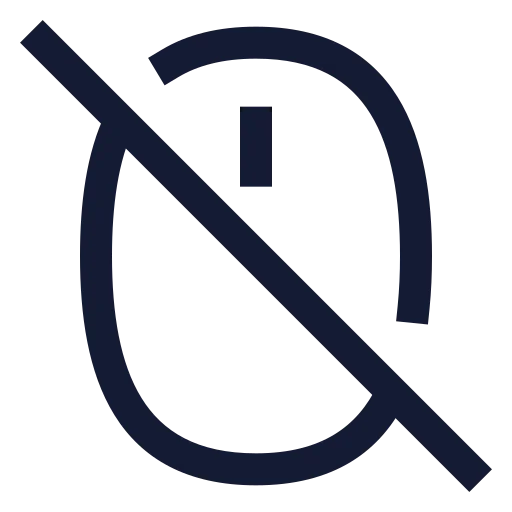 Mouse Off Icon in Stroke Sharp style
