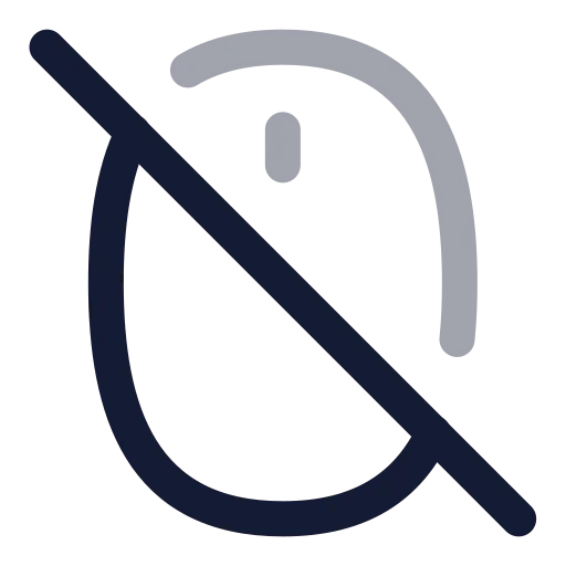 Mouse Off Icon in Twotone Rounded style