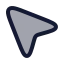 Mousepointer icon with duotone rounded style