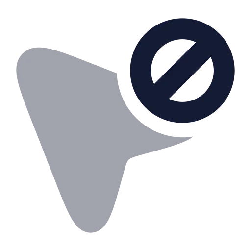 Mouse Pointer Ban Icon in Bulk Rounded style
