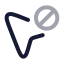 Mousepointerban icon with twotone rounded style