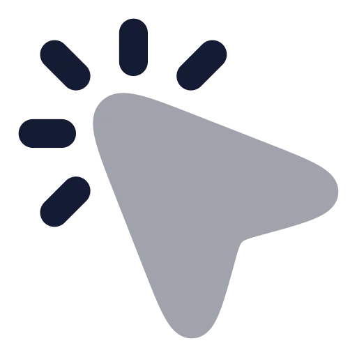 Mouse Pointer Click Icon in Bulk Rounded style
