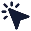 Mousepointerclick icon with solid standard style