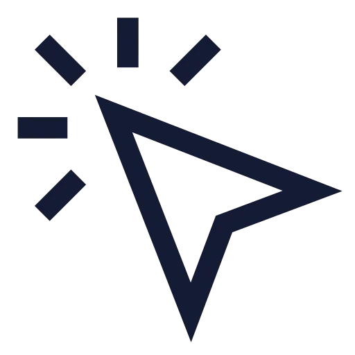 Mouse Pointer Click Icon in Stroke Sharp style