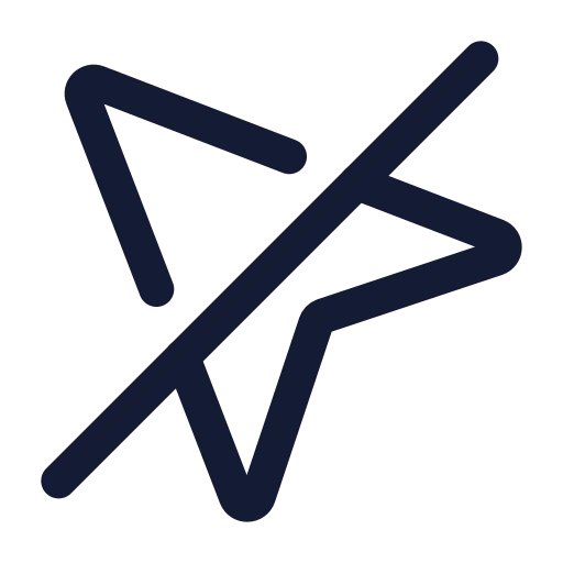 Mouse Pointer Off Icon in Solid Sharp style