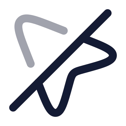 Mouse Pointer Off Icon in Twotone Rounded style