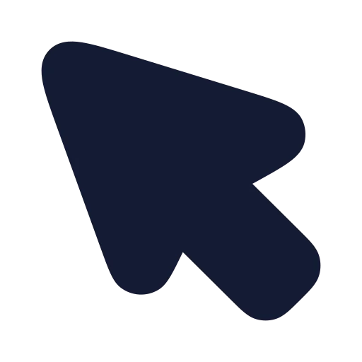 Mouse Pointer Icon in Solid Rounded style