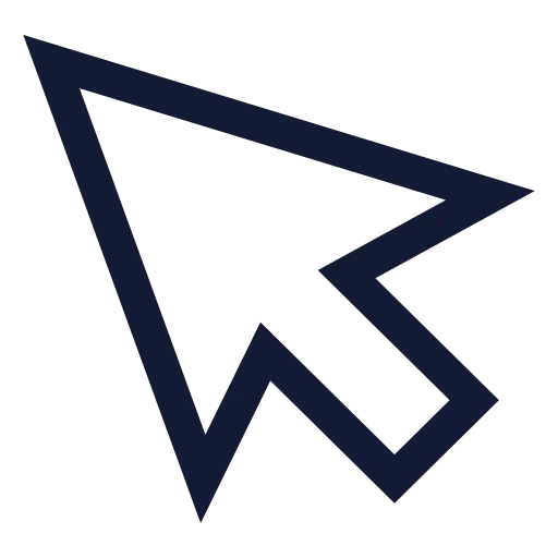 Mouse Pointer Icon in Stroke Sharp style