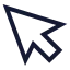 Mousepointer icon with stroke sharp style