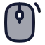 Mouserightclick icon with duotone rounded style