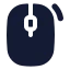 Mouserightclick icon with solid rounded style