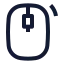 Mouserightclick icon with stroke sharp style