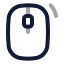 Mouserightclick icon with twotone rounded style