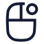 Mouserightclick icon with stroke sharp style