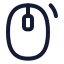 Mouserightclick icon with stroke rounded style