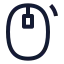 Mouserightclick icon with stroke sharp style