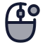 Mouserightclick icon with duotone rounded style