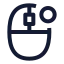 Mouserightclick icon with stroke sharp style