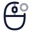 Mouserightclick icon with twotone rounded style