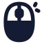 Mouserightclick icon with solid standard style
