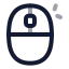 Mouserightclick icon with twotone rounded style
