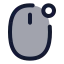 Mouseright icon with duotone rounded style