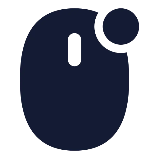 Mouse Right Icon in Solid Rounded style