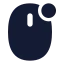 Mouseright icon with solid rounded style