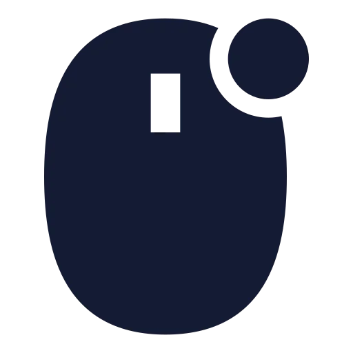 Mouse Right Icon in Solid Sharp style