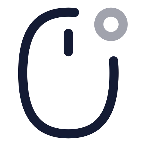 Mouse Right Icon in Twotone Rounded style