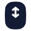 Mousescroll icon with solid sharp style