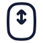 Mousescroll icon with stroke rounded style