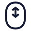 Mousescroll icon with stroke sharp style
