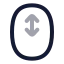 Mousescroll icon with twotone rounded style