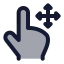 Move icon with duotone standard style