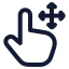 Move icon with stroke rounded style